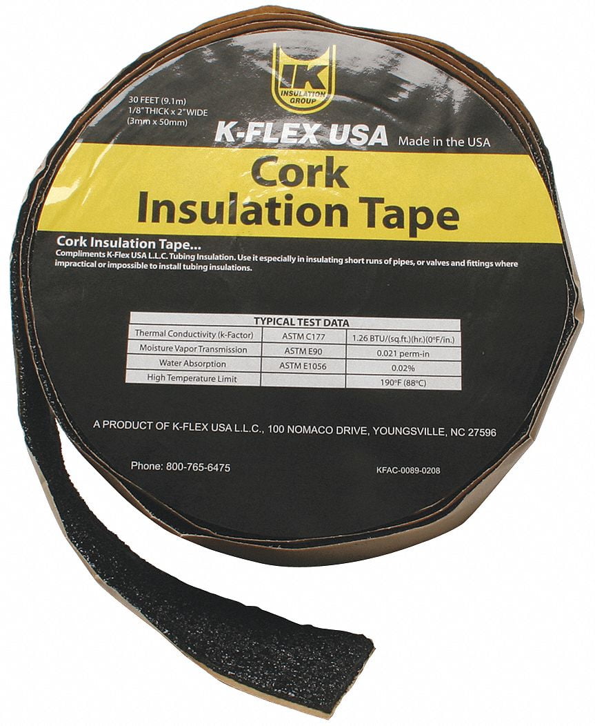 K-Flex Usa Pipe Insulation Tape,Black,30 ft. 800-TAPE-CRK 