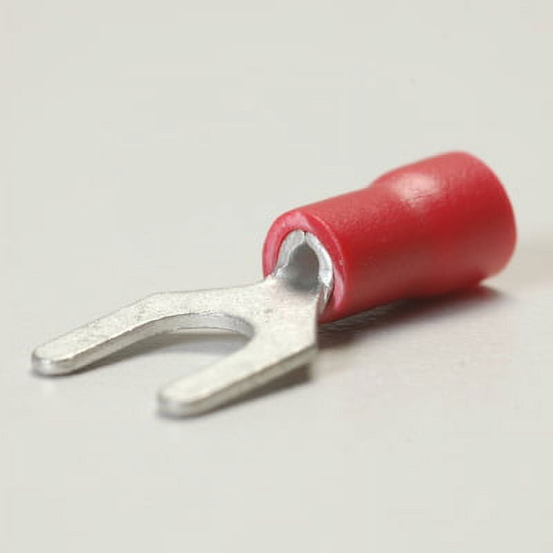 KFour Red Spade Terminals 8 Hole For 1822 Gauge Wires Pack Of 12