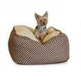 thumbnail image 1 of K&H Deluxe Medium Cuddle Cube, Brown Squares, 26-Inch by 26-Inch, 1 of 2