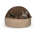thumbnail image 1 of K&H Pet Products Self-Warming Kitty Bed Hooded Chocolate/Tan Large 20 Inches, 1 of 8