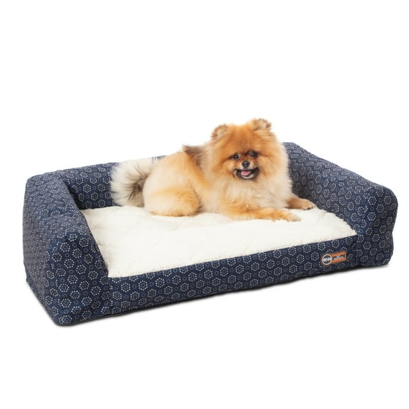 K&H Pet Products Air Sofa Bed Navy/Geo Flower Small 18 X 24 Inches