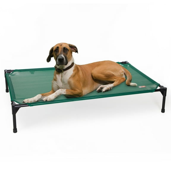 K&H Pet Products All Weather Pet Cot Green Large 42 X 30 X 7 Inches