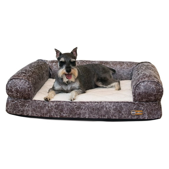 K&H Pet Products Bomber Memory Dog Sofa Medium Gray 24" x 33" x 8.5"