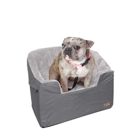K&H Pet Products Bucket Booster Dog Car Seat Knockdown Gray/Gray Large