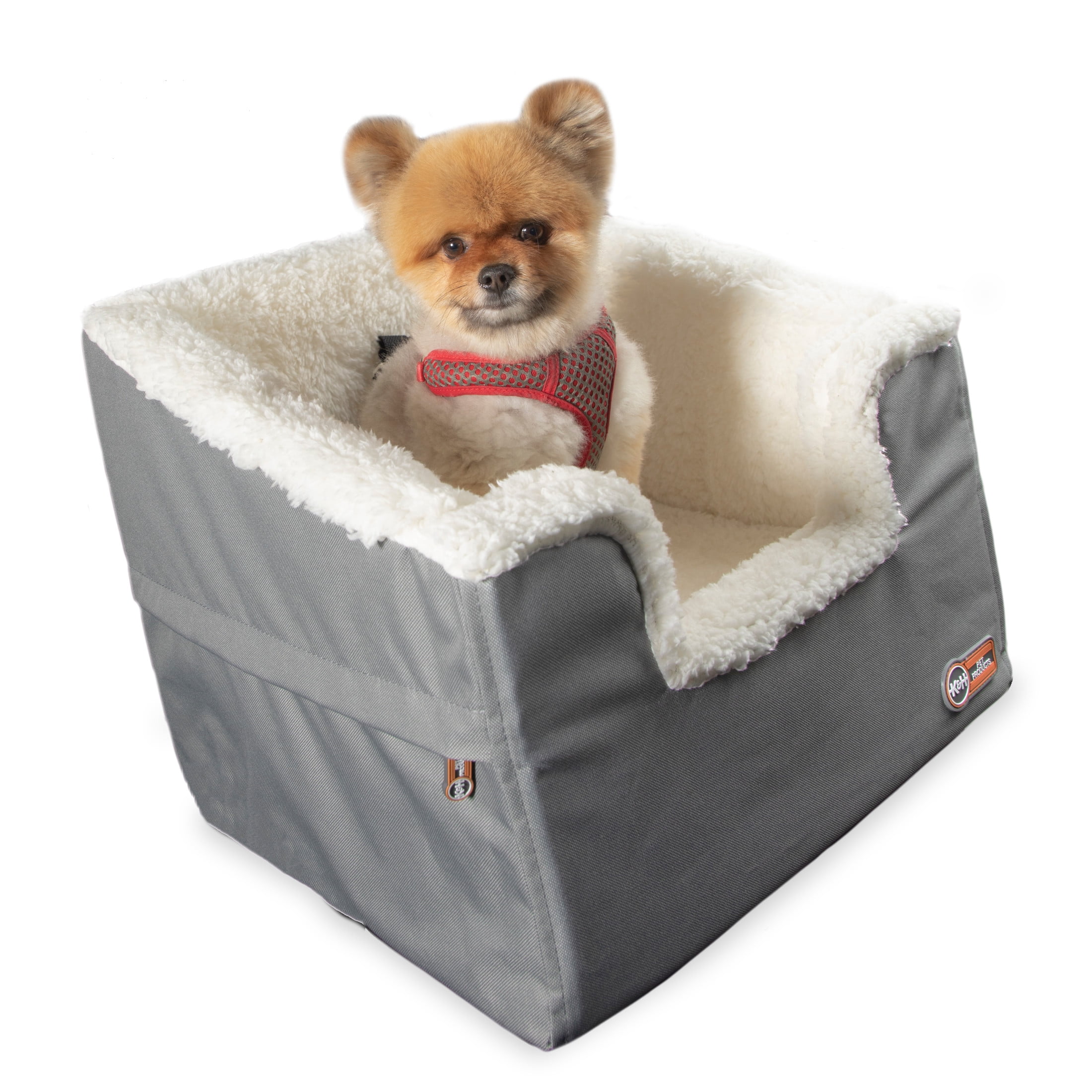 Small Gray and White Soft Sided Dog Carrier
