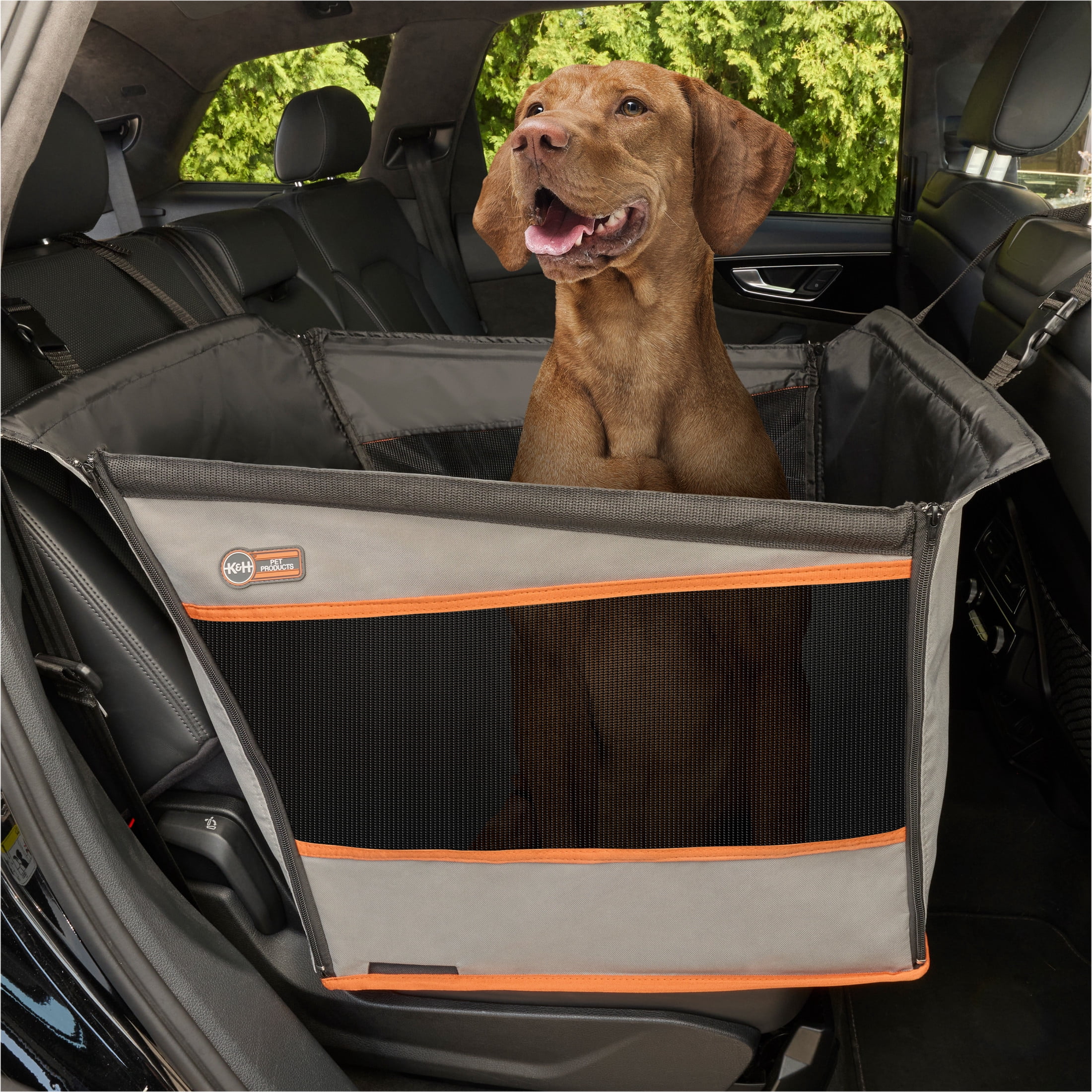 K&H Pet Products Buckle N' Go Dog Car Seat for Pets Gray Large 21 X 19 X 19 Inches