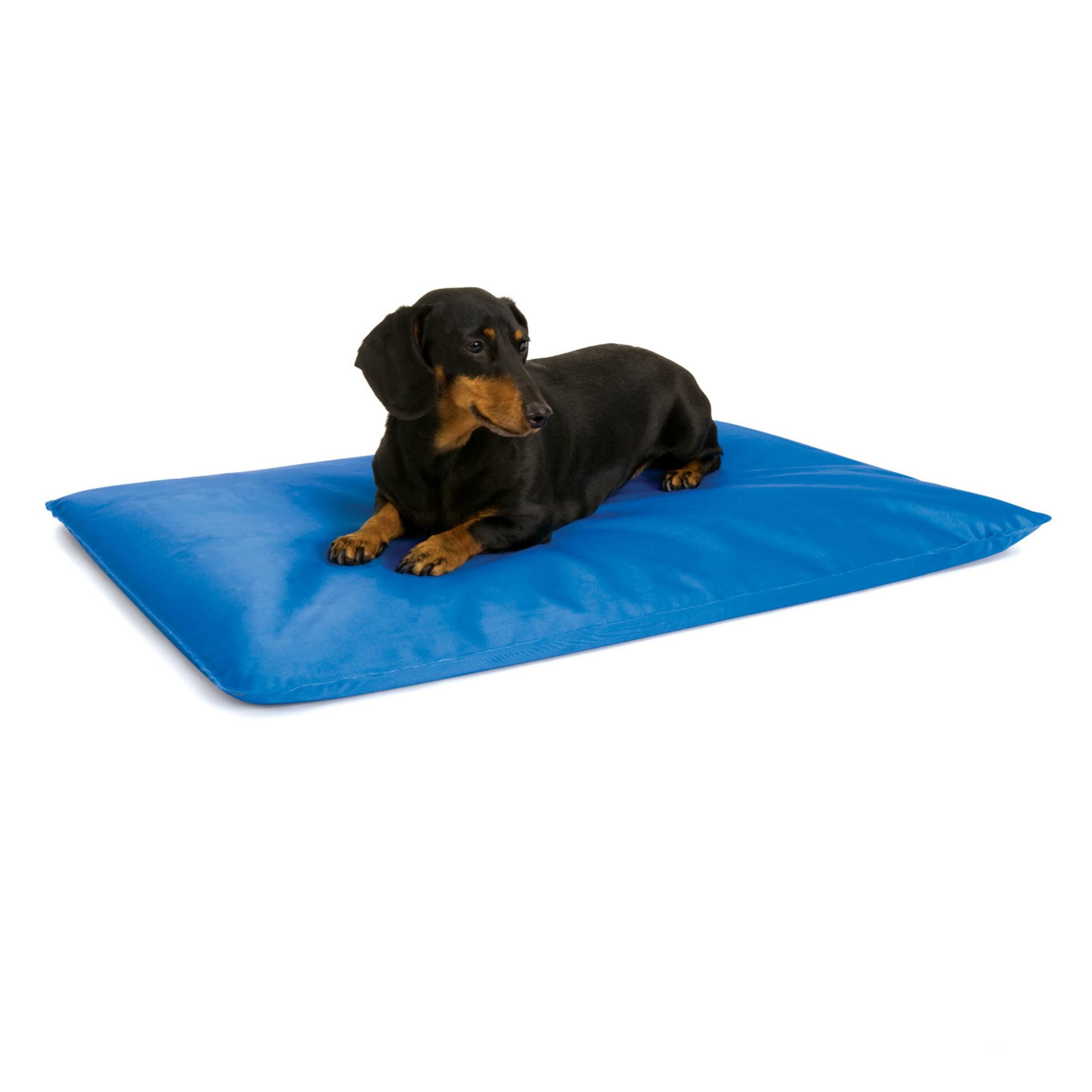 Small Blue Nylon Outdoor Cooling Dog Bed