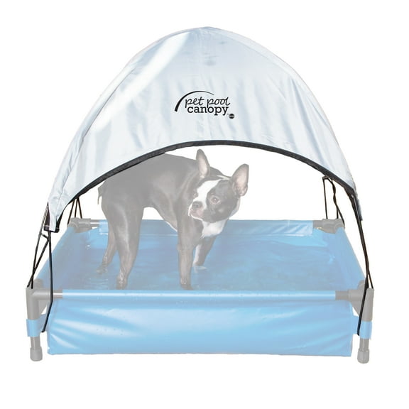 K&H Pet Products Dog Pool & Pet Bath Canopy (Pet Pool Sold Separately) Gray Medium 25 X 32 Inches