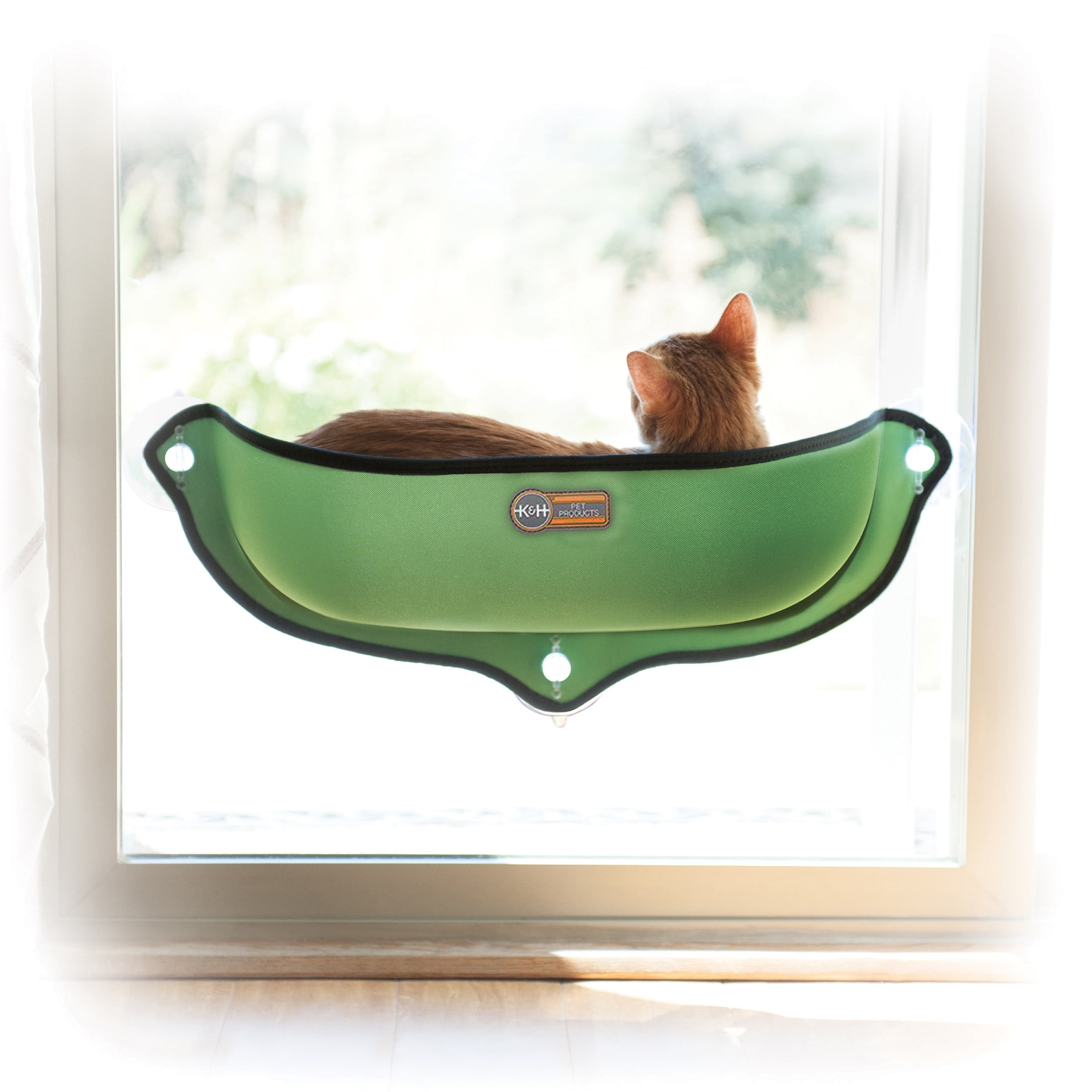 K&H Pet Products EZ Mount Window Bed Kitty Sill Green 27 X 11 X 6 Inches