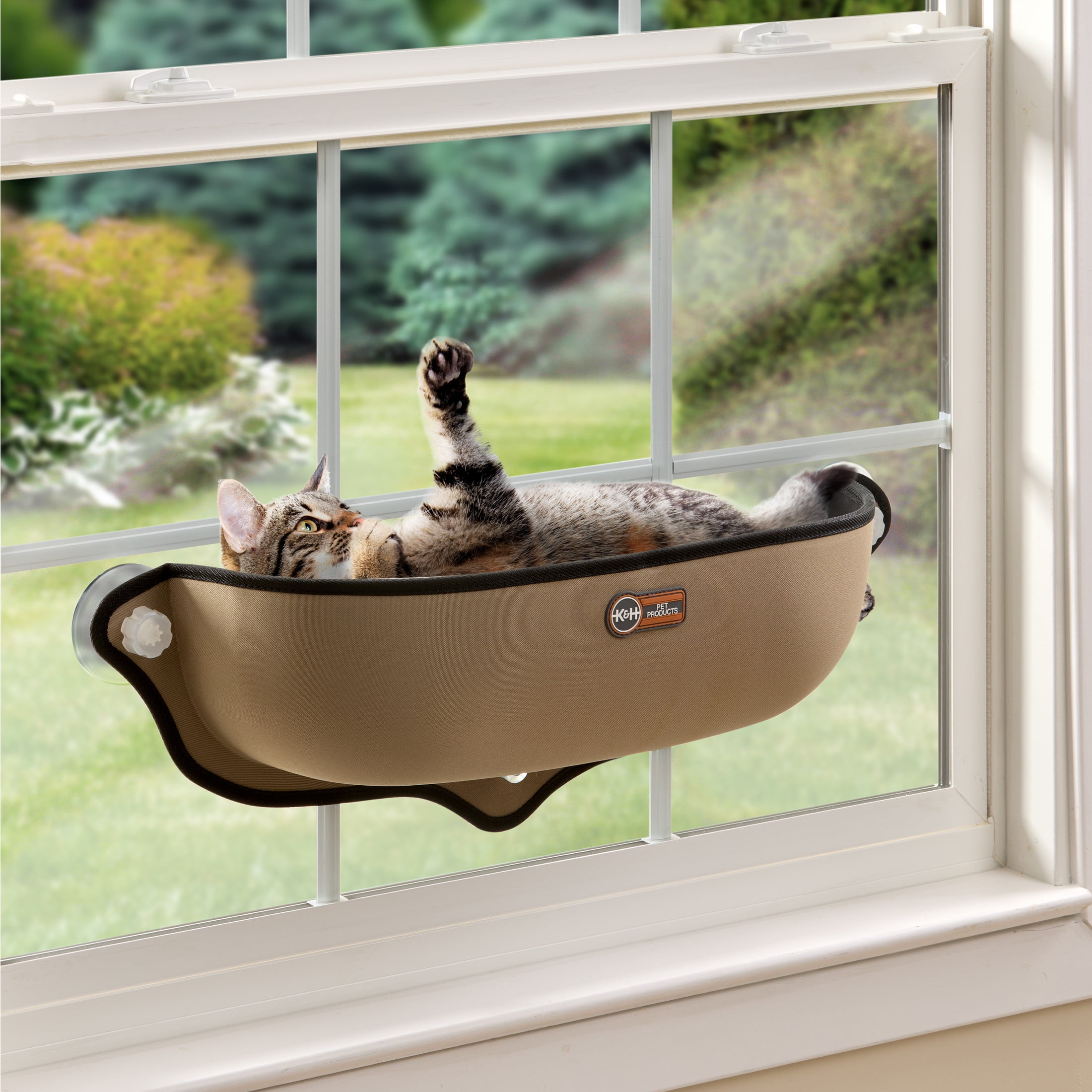 Tan Medium Suction Cup Window Cat Bed Hammock