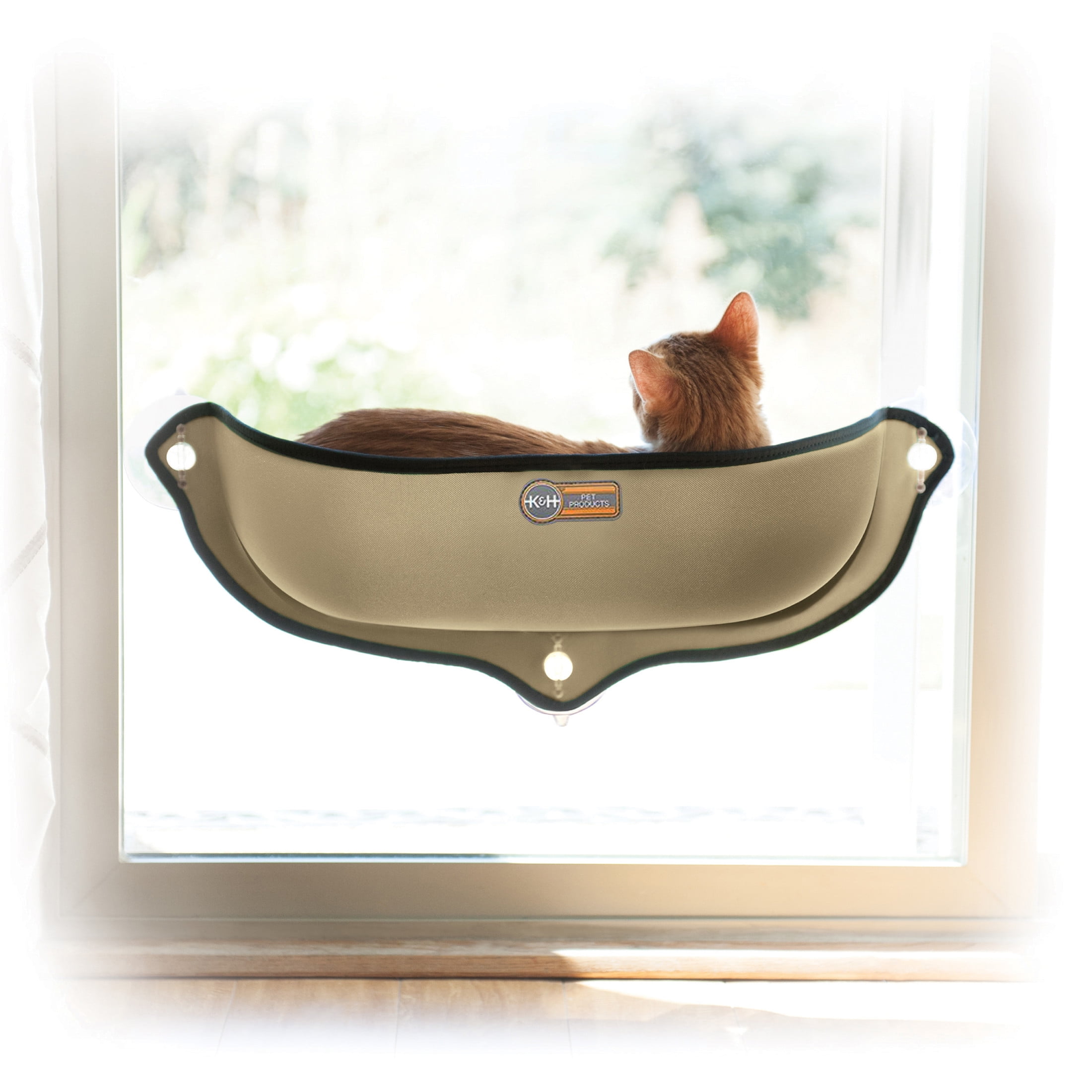 Tan Medium Suction Cup Window Cat Bed Hammock