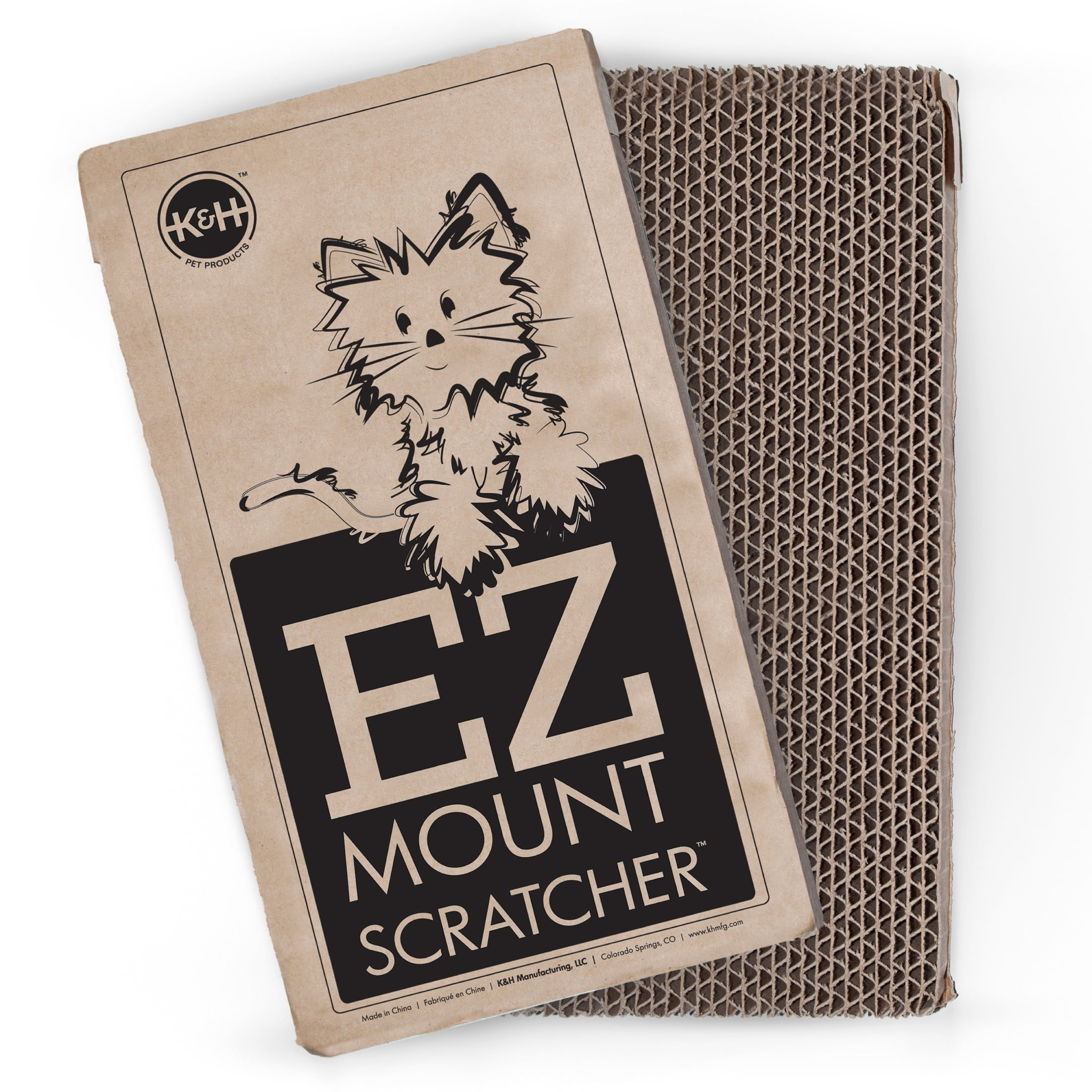 K&H Pet Products EZ Mount Window Scratcher Refill Only Cardboard 5 X 10 Inches