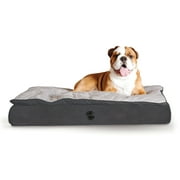 K&H Pet Products Feather-Top Orthopedic Dog Bed Charcoal/Gray Large 40 X 50 Inches