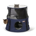 thumbnail image 1 of K&H Pet Products Kitty Tower Classy Dark Denim 2 Story, 1 of 9