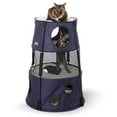 thumbnail image 1 of K&H Pet Products Multi-Cat Kitty Tower Classy Dark Denim Activity Center 3 Story, 1 of 9