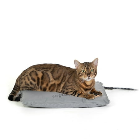 K&H Pet Products Lectro-Soft Outdoor Heated Pet Bed Gray Small 18 X 14 Inches