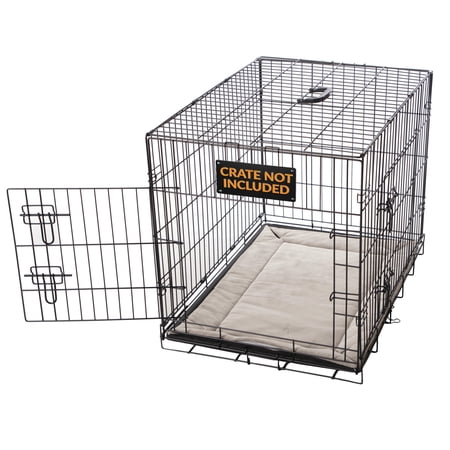 K&H Pet Products Mother’s Heartbeat Puppy Crate Pad Gray Fleece Medium/large breed beat 21 X 31 Inches