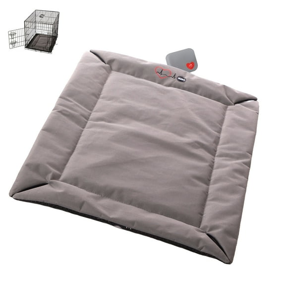K&H Pet Products Mother’s Heartbeat Puppy Crate Pad Water-Resistant Gray Small breed beat 14 X 22 Inches