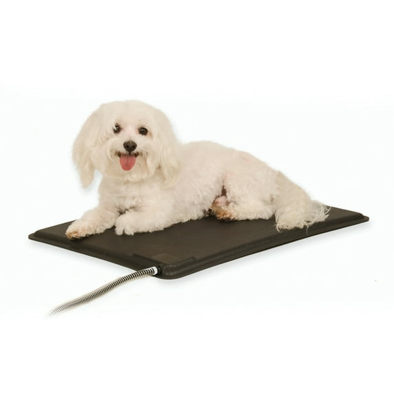 K&H Pet Products Original Lectro-Kennel Outdoor Heated Dog Pad with Free Cover Black Small 18.5 X 12.5 Inches
