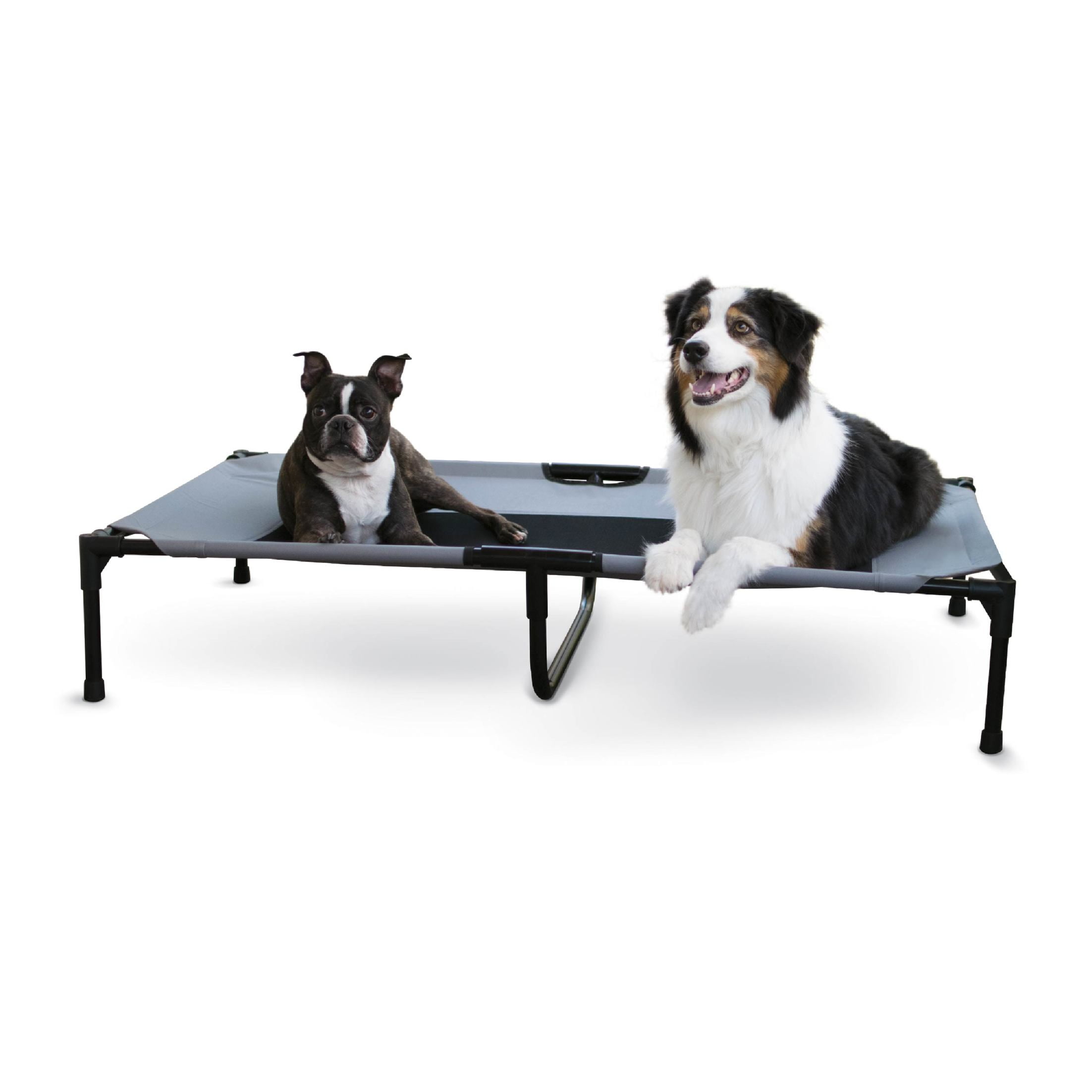 K&H Pet Products Original Pet Cot Elevated Dog Bed Gray/Black Mesh X-Large 50 X 32 X 9 Inches