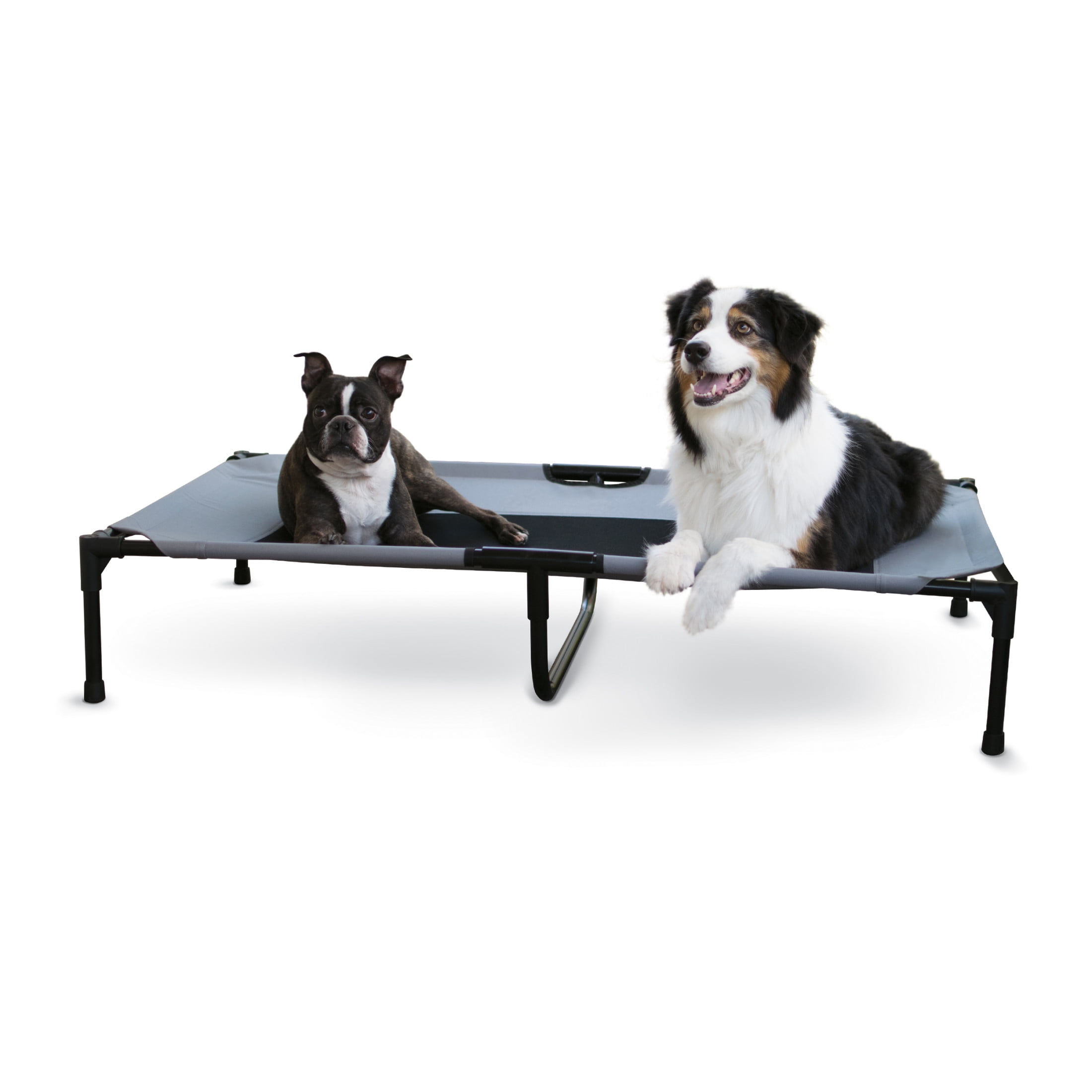 K&H Pet Products Original Pet Cot Elevated Dog Bed Gray/Black Mesh X-Large 50 X 32 X 9 Inches