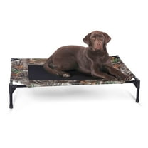 K&H Pet Products Original Pet Cot Elevated Dog Bed Realtree Edge Camo/Black Mesh Large 42 X 30 X 7 Inches