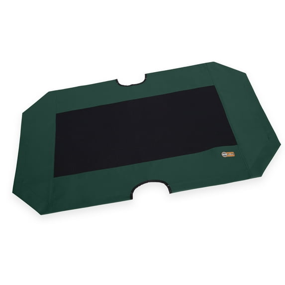 K&H Pet Products Original Pet Cot Replacement Cover (Cot Sold Separately) Green/Black X-Large 50 X 32 Inches