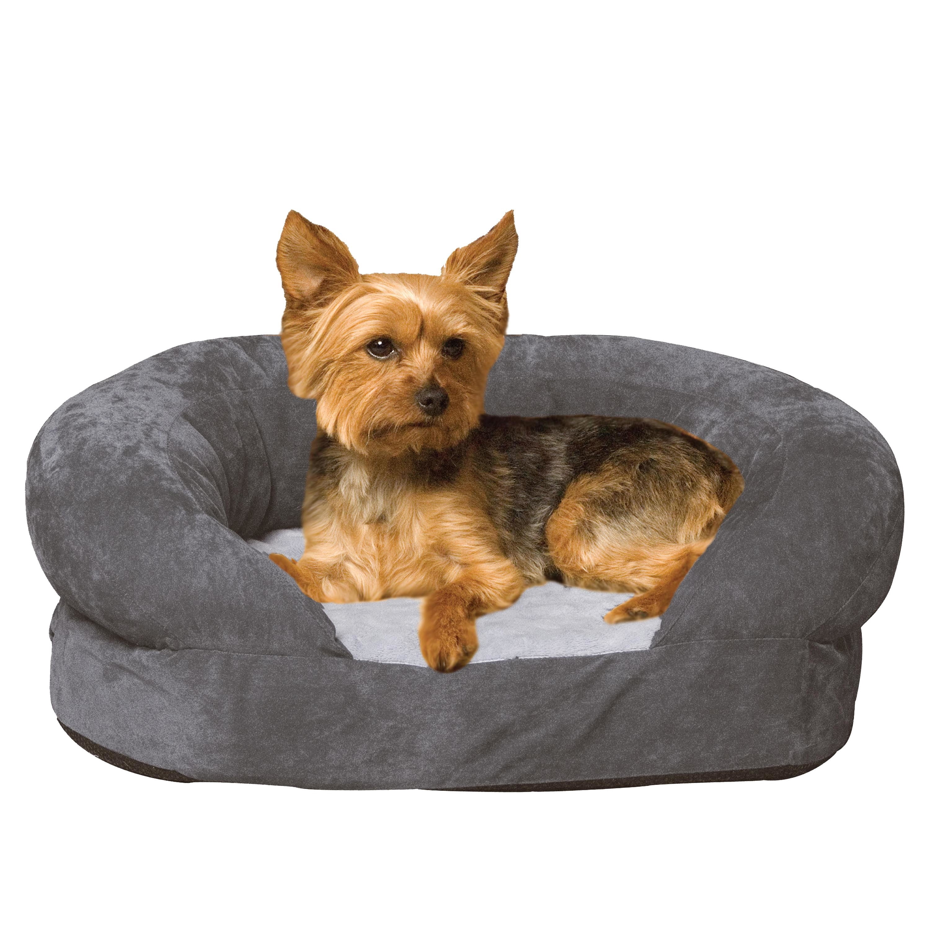 K&H Pet Products Ortho Bolster Sleeper Orthopedic Dog Bed Gray Small 20 Inches