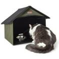thumbnail image 1 of K&H Pet Products Outdoor Kitty Dining Room Olive 14 X 20 X 16.5 Inches, 1 of 9