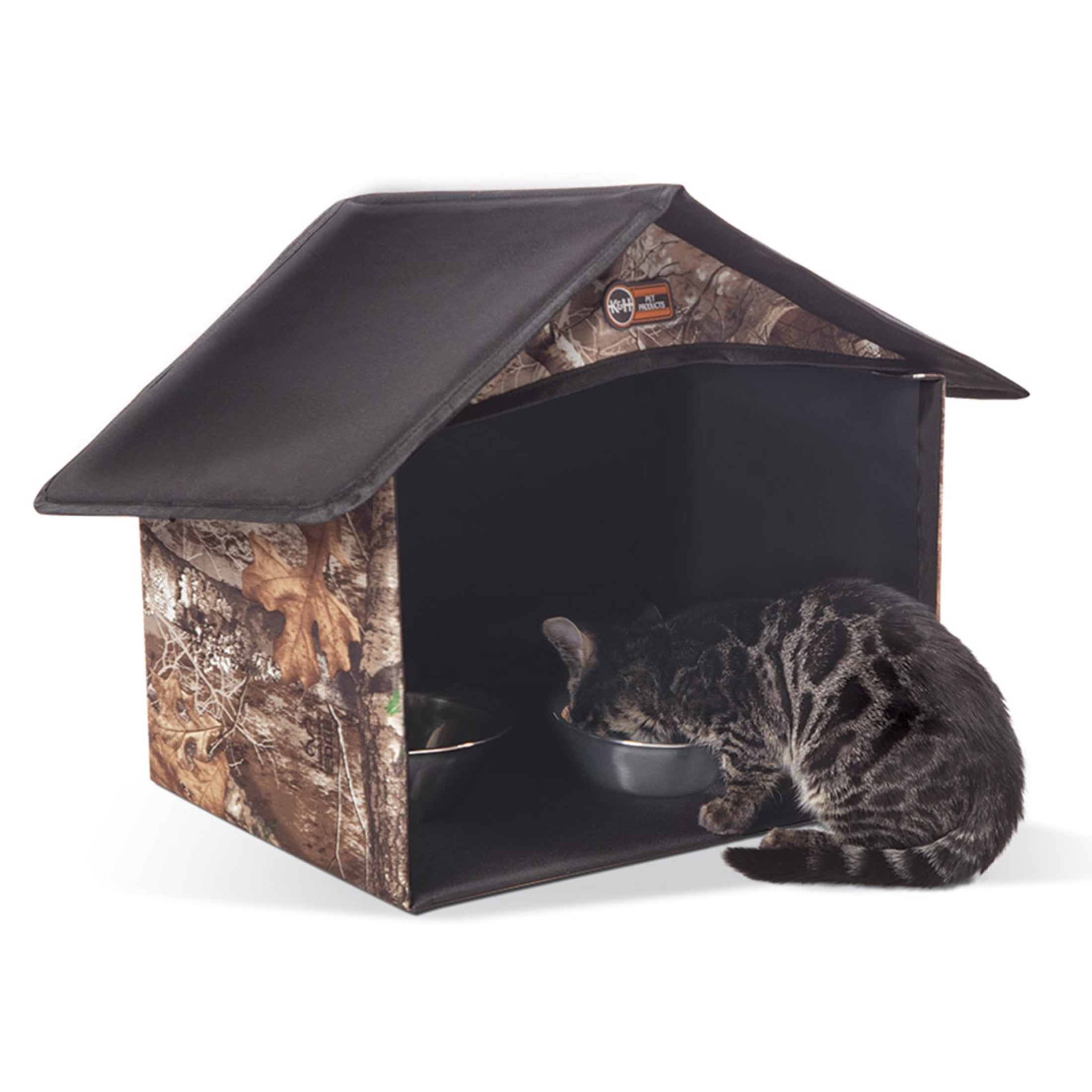 K H Pet Products Outdoor Kitty Dining Room Realtree EDGE 14 X 20 X 16.5 Inches Walmart