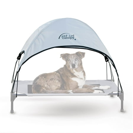 K&H Pet Products Pet Dog Cot Canopy (Cot Sold Separately) Gray Large 30 x 42 inches