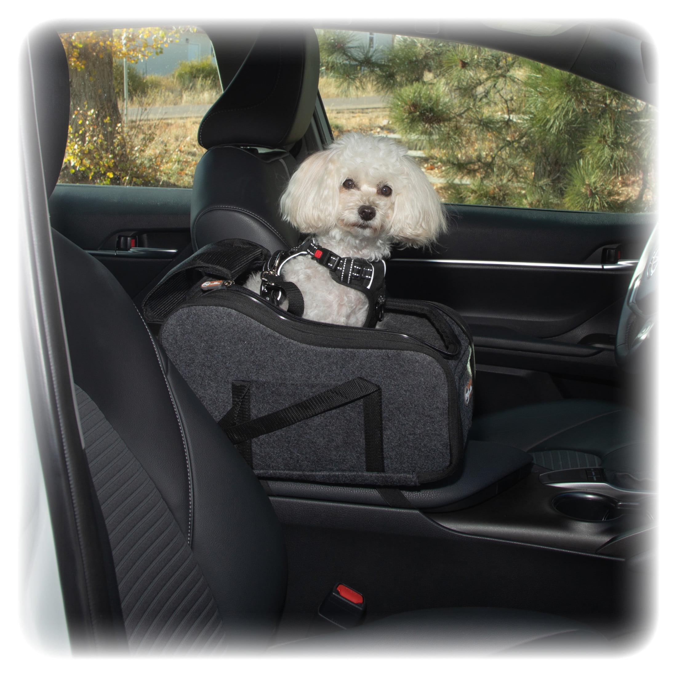 Charcoal Small Portable Pet Car Seat and Carrier