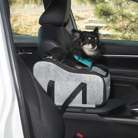 K&H Pet Products Portable Pet Console Booster Dog Car Seat Light Gray 10 X 15 X 9.5 Inches
