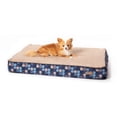 thumbnail image 1 of K&H Pet Products Superior Orthopedic Dog Bed Navy/Paw Small 27 X 36 Inches, 1 of 9