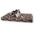 thumbnail image 1 of K&H Pet Products Superior Orthopedic Indoor/Outdoor Bed Brown/Paw Large 35 X 46 X 4 Inches, 1 of 10
