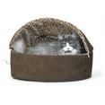 thumbnail image 1 of K&H Pet Products Thermo-Kitty Bed Deluxe Indoor Heated Cat Bed Mocha/Leopard Large 20 Inches, 1 of 9