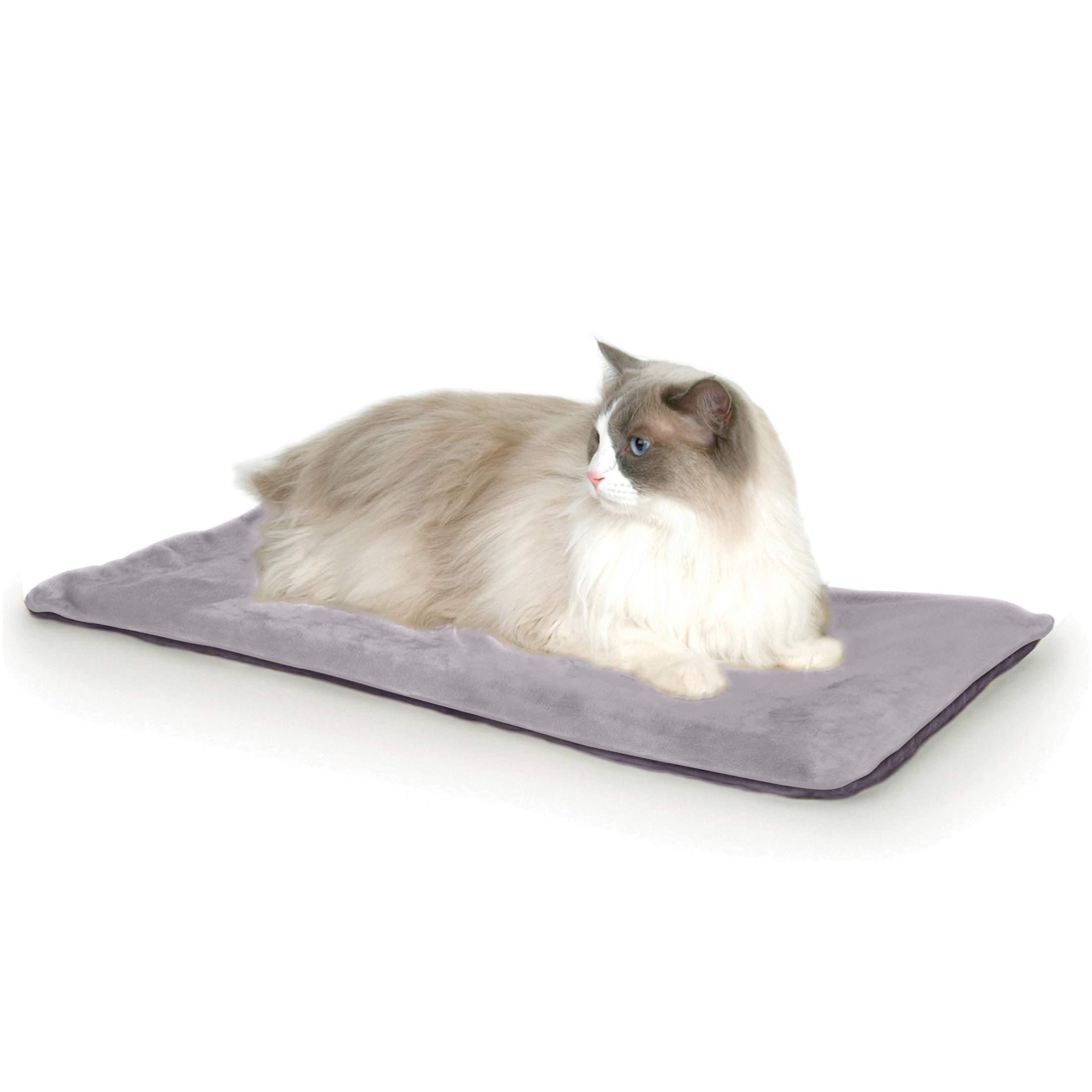 K H Pet Products Thermo Kitty Mat Heated Cat Bed Gray 12.5 X 25 Inches Walmart