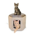 thumbnail image 1 of K&H Pet Products Thermo-Kitty Sleephouse Tan/Leopard Heated 17 X 15 X 13 Inches, 1 of 9