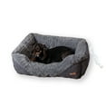 thumbnail image 1 of K&H Pet Products Thermo-Pet Lounge Sleeper Heated Cat & Dog Bed Gray Small 20.5 X 19.5 X 6.5 Inches, 1 of 9