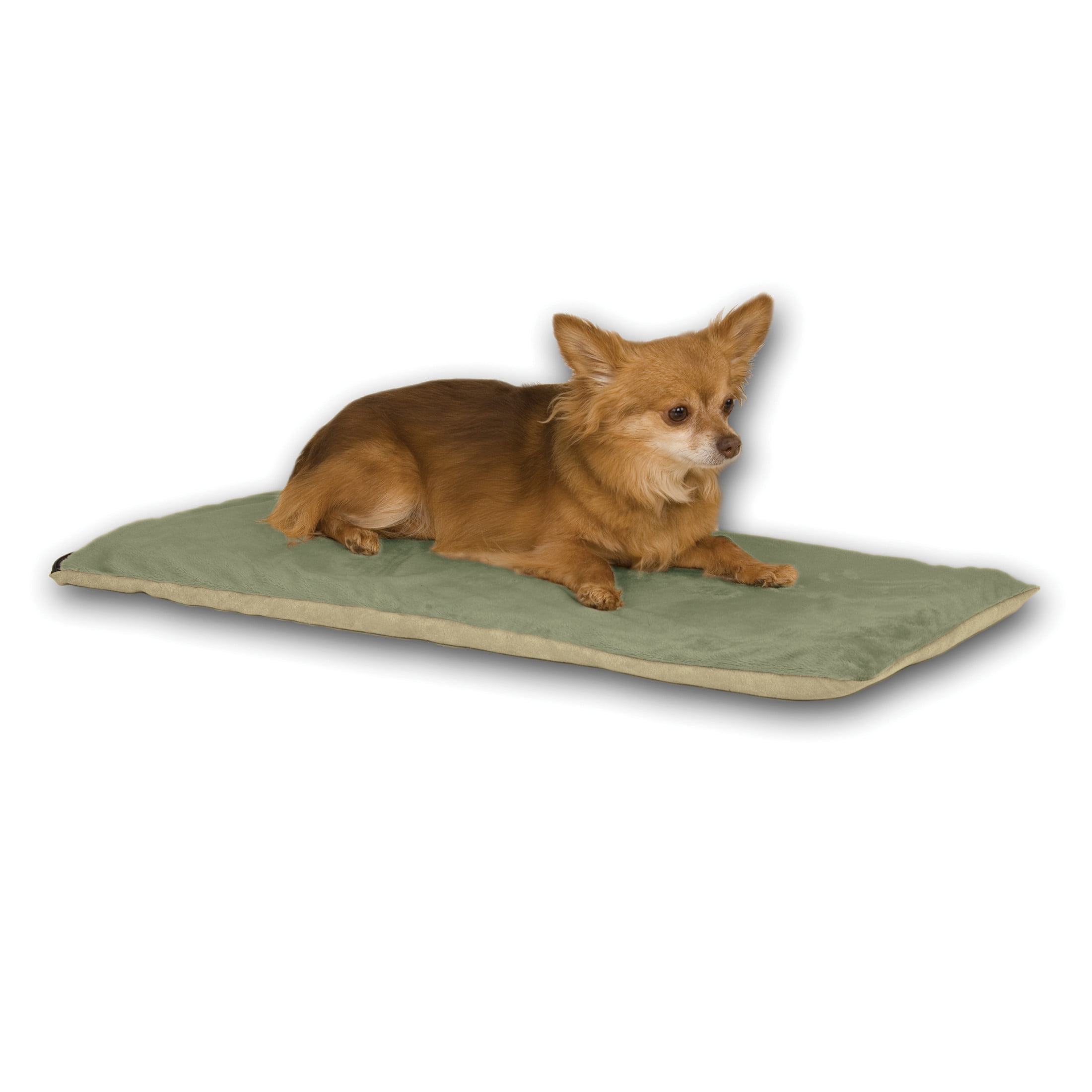 Small Sage Orthopedic Heated Pet Mat with Washable Cover