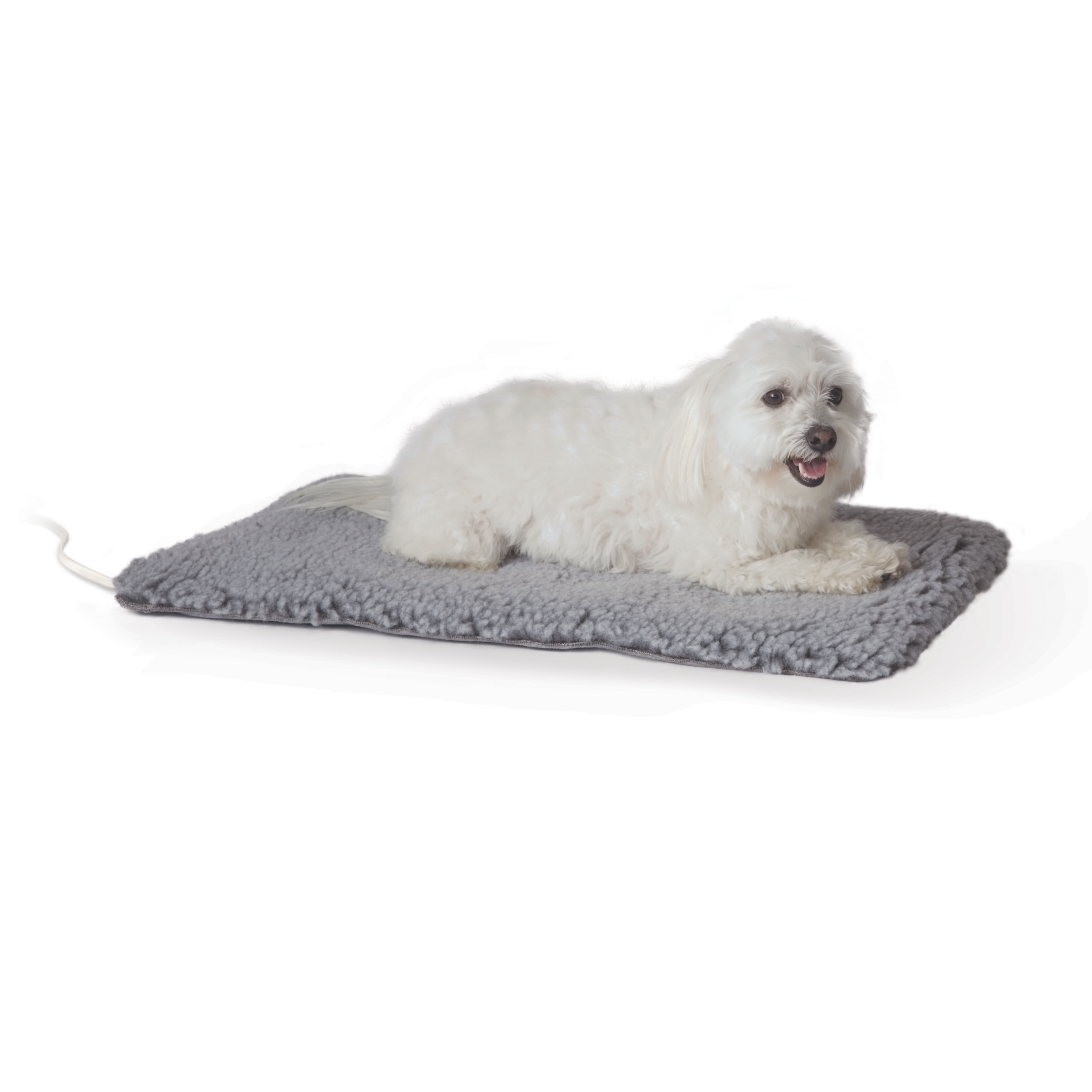 K&H Pet Products Thermo Plush Pad Indoor Heated Pet Bed Gray Medium 17.5 X 28 Inches - image 1 of 8