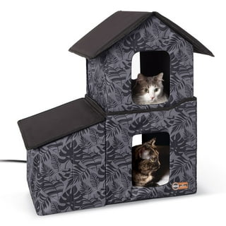 Heated cat house walmart clearance