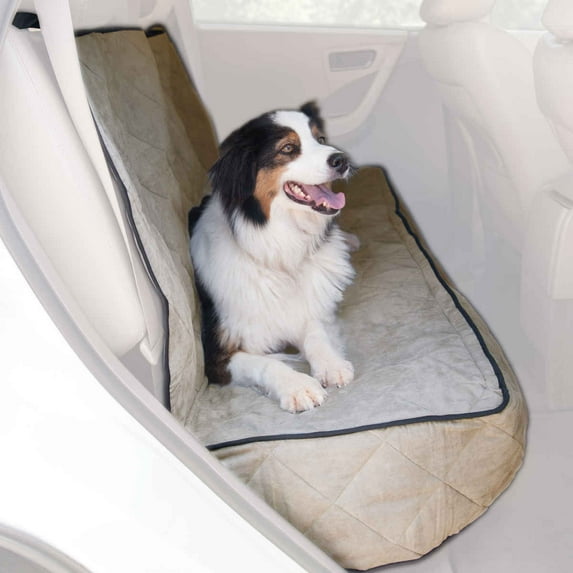 K&H Quilted Car Seat Cover Extra-Long, Grey, 57"