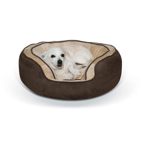 K&H Round N Plush Bolster Bed