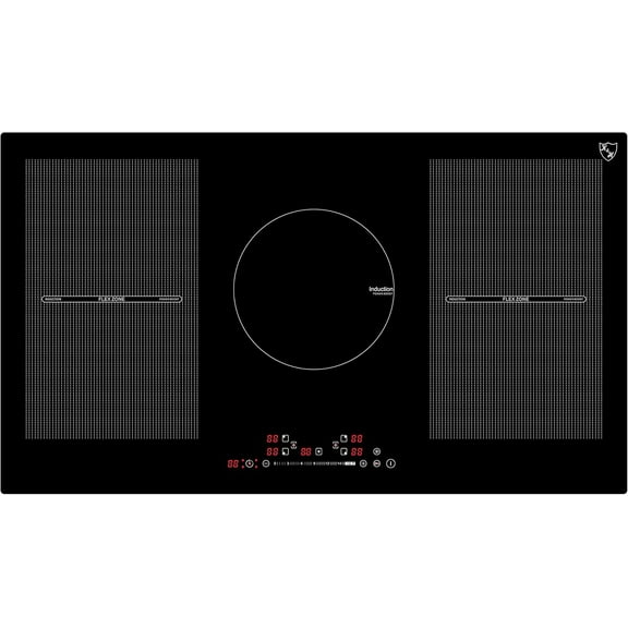 K&H SIGNATURE SERIES 5 Burner 36 Inch Built-in Induction FLEX Electric Stove Top Ceramic Cooktop SLIDER Touch Control 240V 9400W IN36-9400FLX