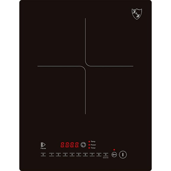 K&H Single Portable Burner SOUS VIDE THERMOCONTROL Induction Electric Stove Sensor Touch Ceramic Cooktop Plug in Hot Plate 120V 1800W SVIN-18SV