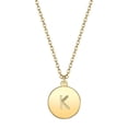 thumbnail image 1 of (K) Initial Disc ONE IN A MILLION Pendant Necklace Gold Plating 18 Inch Chain + 2in Extender, 1 of 5