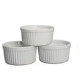 thumbnail image 1 of K International 2 Oz Glazed Porcelain Ramekins | For Crème Brulee, Pudding, Custard, Pot Pies, Oven, Microwave, and Dishwasher Safe, 2.6” x 1.4”, Includes Three (3) Miniature Ramekin Dishes, 1 of 2