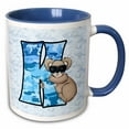 thumbnail image 1 of 3drose, K Is for Koala in Blue for Boys Baby and Kids Monogram K in Camouflage Prints, 15oz Two-tone Blue Mug, 1 of 6