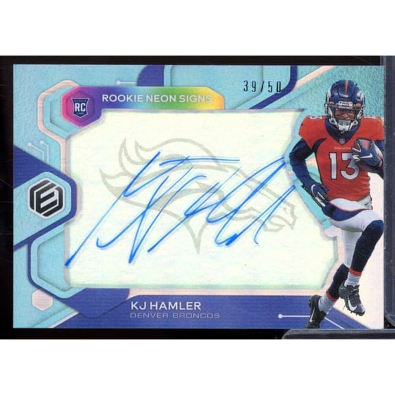 K.J. Hamler Card 2020 Panini Elements Rookie Neon Signs Blue #20
